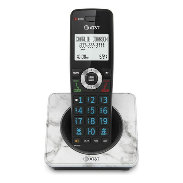 Telefono Inalambrico At&t Gl2101-1m Con Bloqueo Color Marmol Color Blanco
