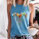 thumbnail image 1 of ICHUANYI Clearance Casual Women's Round Neck Summer Sexy Gradient Print Regular Women's Sleeveless Top(Sky Blue, M) ICHUANYI WER2023080902946, 1 of 5