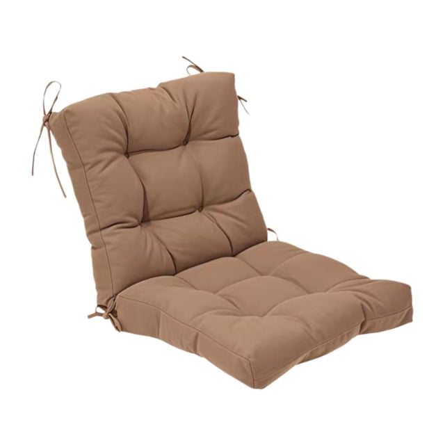 Cojín para silla mecedora, suave y cómodo, con soporte integrado para la espalda, para comedor, sillón reclinable, interior y exterior marrón