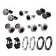 thumbnail image 1 of Juego de pendientes de acero inoxidable Juego de pendientes negros para hombre Juego de moda múltiple, 1 of 6