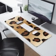 thumbnail image 2 of Long Mouse Pads for Desk,Gold and Brown Of Leopard Print Desk Mats on Top Of Desks, Desk Mouse Pad Extra Large with 3mm Non-Slip Base and Stitched Edge for Gaming,Office,Work,Home 31.5"x11.8", 2 of 6