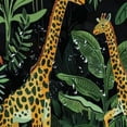 thumbnail image 5 of JEUXUS Leopard Tropical Jungle Cheetah Palm Leaves Plant Leaf Shower Curtain for Bathroom White, 5 of 7