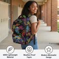 thumbnail image 4 of CHAQLIN Colorful Monster Truck Pattern Lightweight Backpack for School Camping, Adjustable Padded Straps Wear Resistant 600D Polyester School Bag, 4 of 6