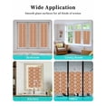thumbnail image 6 of Window Privacy Film Orange Geometric Stained Glass Window Film Decorative Sun Block Window Cover Modern Southwestern Vintage Window Clings Static Adhesive Sticker for Bathroom 17.7"x39.3", 6 of 7