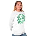thumbnail image 3 of I'll Be Your Lucky Charm Clover Plus Size Long Sleeve Graphic Tee Shirt Brisco Brands 2X, 3 of 5