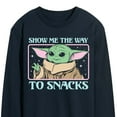 thumbnail image 3 of Star Wars - The Mandalorian Grogu The Way To Snacks - Men's Long Sleeve Graphic T-Shirt, 3 of 5