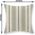 thumbnail image 2 of Brown Sage Green Pillow Covers 18x18 Inch Set of 2 Boho Striped Polka Dot Decorative Throw Pillow Covers Modern Abstract Geometry Outdoor Pillow Cases Linen Cushion Cases Decor for Sofa Couch, 2 of 7