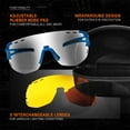 thumbnail image 2 of GRITR Shooting Safety Glasses w/ Interchangeable Lenses & Eva Case, Blue, 2 of 7