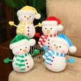 thumbnail image 5 of Creative Santa Elk Snowman Plush Toy Doll Cute Snowball Doll Holiday Display Christmas Gift Decorations for Kids New Year (C1 Small hand,25CM), 5 of 7