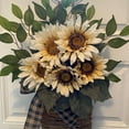 thumbnail image 5 of Farship Fall Wreath Indoor Outdoor Wreath Sunflower Basket Wreath Summer Wreaths Artificial Sunflower Decoration Farmhouse Wreath for Front Door Wall Wedding Home Decor, 5 of 5