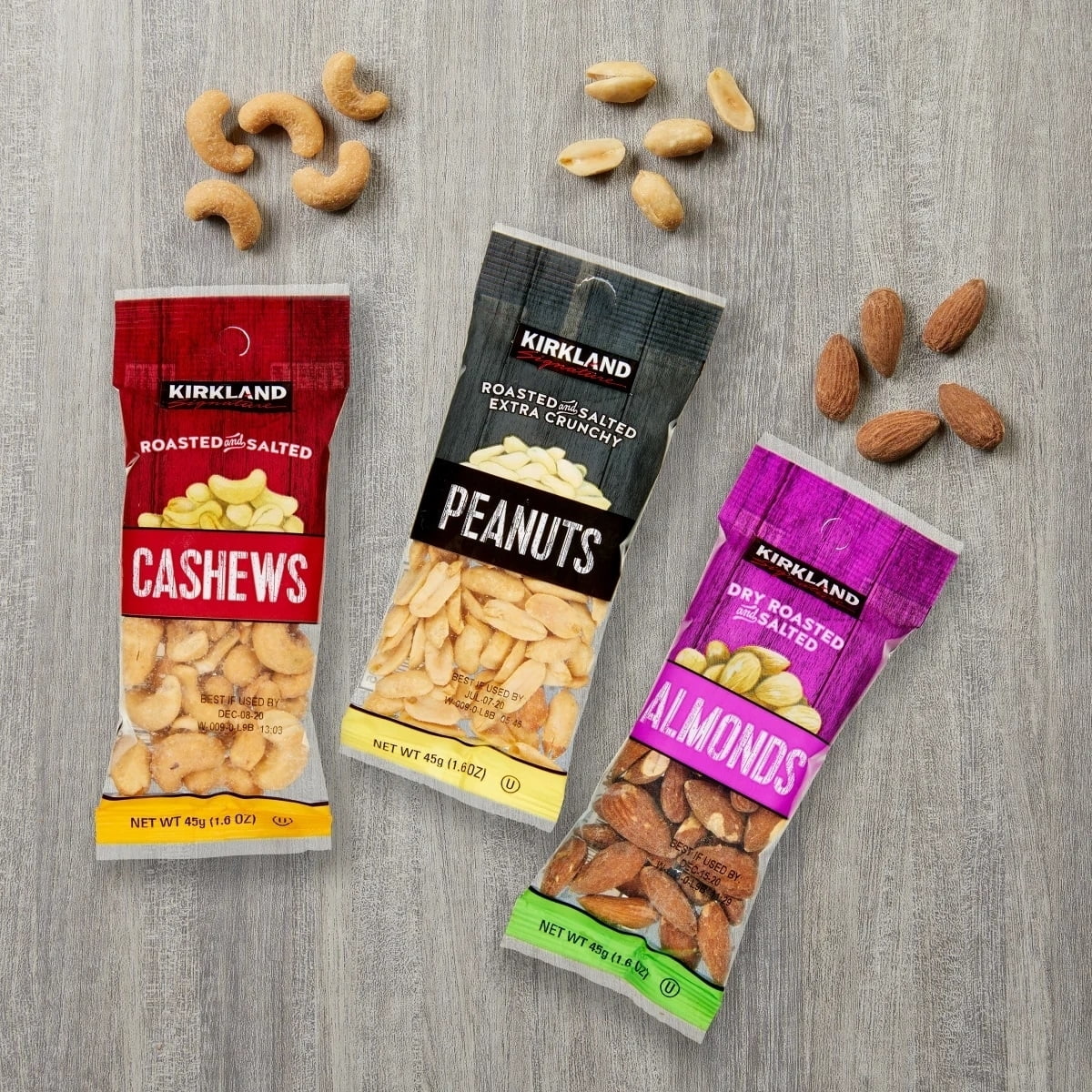 Kirkland Signature Snacking Nuts Variety Pack 1.6 Ounce (Pack of 30)