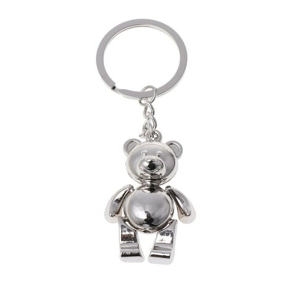 Metal Movable Bear Keychain Nice Car for Key Ring Fashion 3D Animal Keyring Lucky Charm Hanging Pendant Gift for Men & W