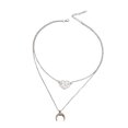 thumbnail image 5 of EHJRE Pendant Choker Chain Double Layer Clavicle Necklace Wedding Party, 5 of 9
