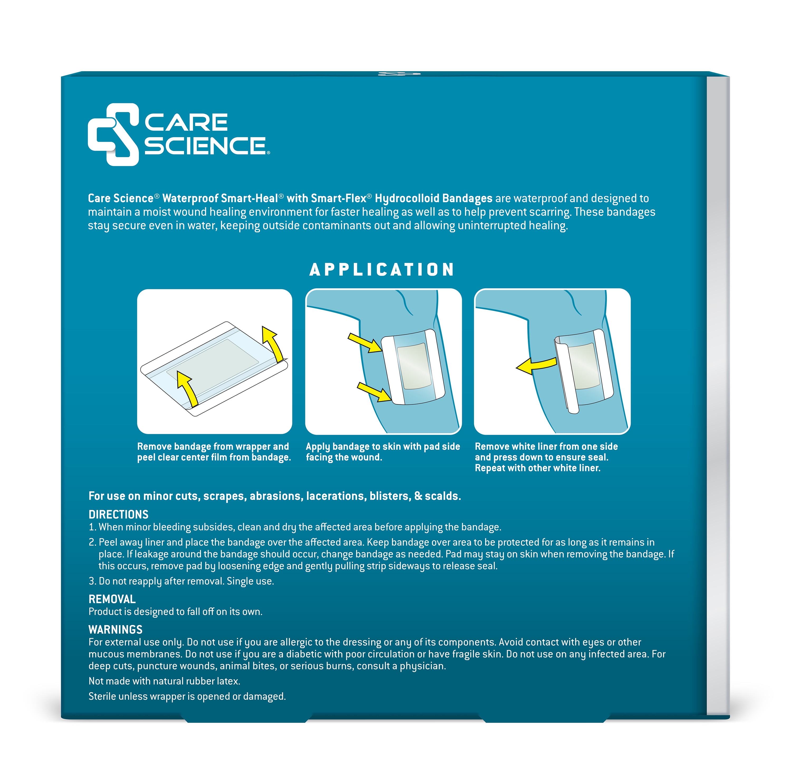 PERFORMANCE FAB PU W/HYDROCOLLOID PAD 3.5X4.5 4CT