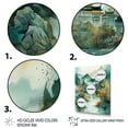thumbnail image 3 of Designart "Faded Village In The Mountain II" Landscape Mountains River Wall Art Living Room, 3 of 5