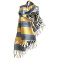 thumbnail image 2 of Denim and Yellow Striped Design Turkish Beach Blanket, 2 of 3