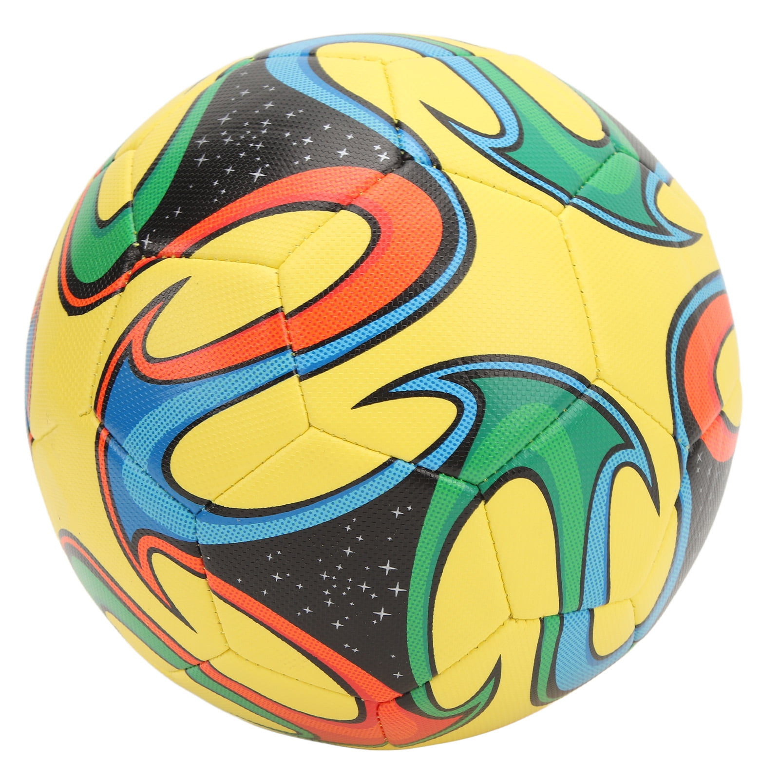 LAZIOEGR Size 5 Soft Waterproof PU Leather Soccer Ball for Adults Students Training Match Yellow (8.66 in / 22 cm) [cite: 15]