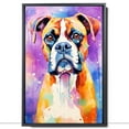thumbnail image 2 of Boxer Canvas Wall Art Famous Oil Paintings Monets Watercolor Dog Canvas Funny Dog Canvas Floral Print Abstract Farmhouse Gallery Aesthetic Room Decor for Bedroom Bathroom, 2 of 6