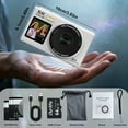 thumbnail image 6 of Ourlife Dual Screens 5K Digital Camera for Vlogging - 80MP, 18X Zoom, Autofocus, Compact Travel Camera, Beginner-Friendly Gift Pack, Include 64GB Card & 2 Batteries, White, 6 of 8
