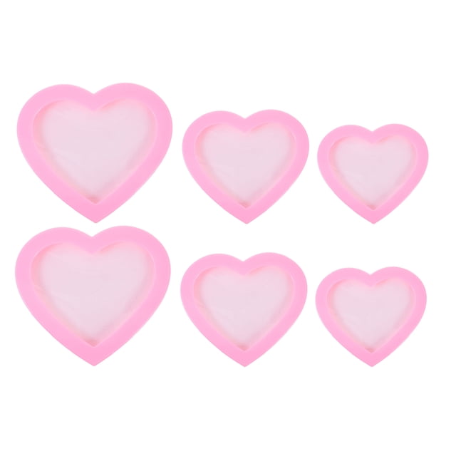 Caja de anillos con forma de corazón para niñas, 6 unidades, color rosa Joyero para niñas, ideal para jugar y disfrazarse Diseño con forma de corazón, ideal para accesorios de niñas