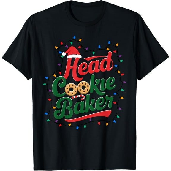 Head Cookie Baker Christmas Cookie Baking T-Shirt