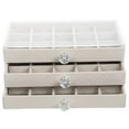 thumbnail image 6 of WHAMVOX 1Pack Earring Holder 45 Grids Beige Color Plastic Material For Women Daily Use, 6 of 8
