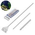 thumbnail image 1 of Cepillo limpiador de raspador de acuario de aleación de aluminio y magnesio con 10 cuchillas de acero inoxidable para tanque de vidrio de planta de arrecife de peces Xemadio 220725, 1 of 9