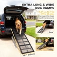 thumbnail image 3 of 75" Black Folding Dog Car Ramp – Portable & Wide for SUV, Truck, RV & Bed Access – Gentle Slope for Large & Aging Dogs – Steel Frame Design, 3 of 7