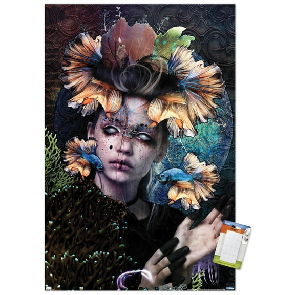 Jena DellaGrottaglia: Cosmic Zodiac - Pisces Wall Poster, 22.375" x 34"