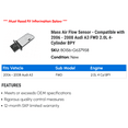thumbnail image 2 of Mass Air Flow Sensor - Compatible with 2006 - 2008 Audi A3 FWD 2.0L 4-Cylinder BPY 2007, 2 of 2