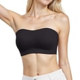 thumbnail image 3 of ZJXFGS Half Bras for Women Strapless Minimizer Bras Women's Strapless Push up Bras Without Shoulders And No Ring Wrapping Bandeau Bras for Women Plus Size Black XL, 3 of 9
