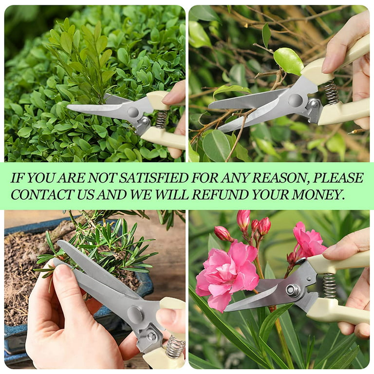 QingY-2PCS Premium Pruning Shears Gardening Tools, Plant Trimmer For  Cutting Flowers, Roses, Hedges, Trees And Flower Stems, Hand Pruners, Small  Garden Clippers, Florist Supplies, Anvil Scissors 