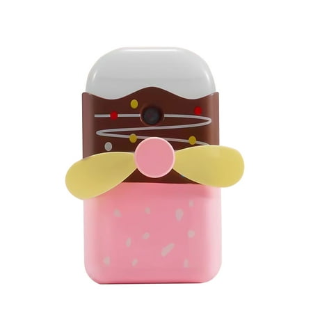 

CXDa Mini USB Rechargeable Cartoon Ice Cream Shape Handheld Humidifier Cooling Fan for Home