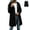 Black, variant on Rain Jackets for Women Longline Lightweight Packable Waterproof Hood Converts To Stuff Sack Outdoor Hiking Travel Gray L