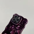 thumbnail image 6 of Compatible with iPhone 12 Wavy Phone Case, Cute 3D Wave Bubble Pattern and Stylish Wavy Border Soft TPU Protection Shockproof Phone Case for Women Girls for iPhone 12, Purple, 6 of 12