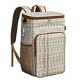 thumbnail image 1 of Nordic Style Boho Cooler Backpack - 20L Insulated Leakproof Bag, Bohemian Design for Beach, 1 of 6