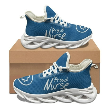 

Summer Lightweight Anti-Slip Flats Shoes Nurse Proud Print Fashion Women Sneakers Travel Comfortable Student Running Shoes Gift