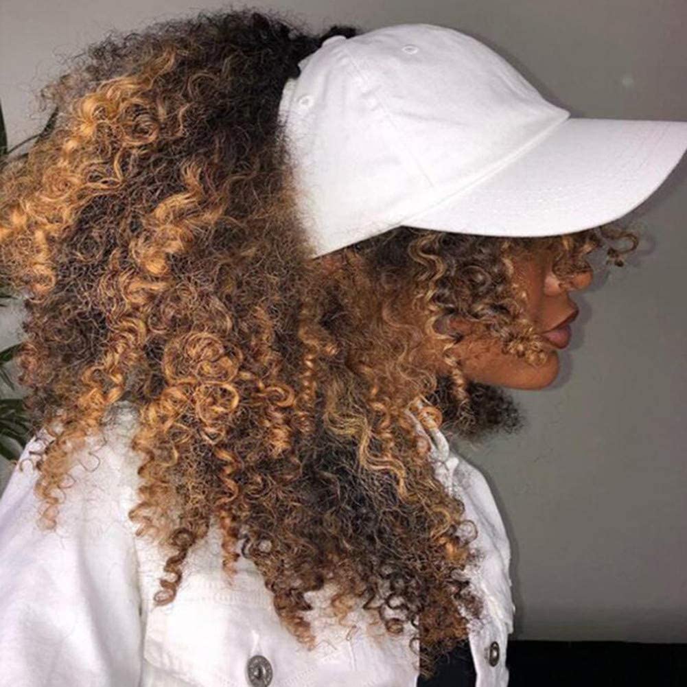 Ponytail Baseball Cap Natural Curly 
