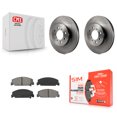 thumbnail image 1 of Transit Auto Front Disc Brake Rotors and Semi-Metallic Pads Kit for Car 1997 Honda Civic LX with 4-Wheel ABS K8S-100259, 1 of 11