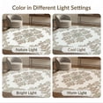 thumbnail image 7 of ODIKA Round Shaped Delicate Blooming Motifs Symmetrical Layout Border for Playroom, Bedroom, Reading Nook, Pet Friendly & Kids Safe Play, 7 of 7