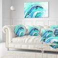 thumbnail image 3 of Designart Jumping Dolphin Watercolor - Animal Throw Pillow - 12x20, 3 of 5