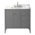 thumbnail image 6 of Vanity Art 36" Double Door Bathroom Vanity with Sink, Freestanding Storage Cabinet with Engineered Marble Top, Flip Down Tray, Drawer, and Shelf, 6 of 7