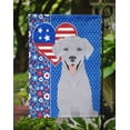 thumbnail image 3 of Silver Labrador Retriever USA American Flag Garden Size, 3 of 5