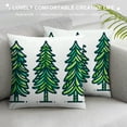 thumbnail image 3 of Leisuo Merry Christmas Trees Green Throw Pillow Covers, Let it Snow Holiday Cushion Case Decoration for Sofa Couch, 3 of 5