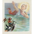thumbnail image 2 of Udo Keppler 20x23 Black Ornate Framed Double Matted Museum Art Print Titled: In the Path of the Privateer (1898), 2 of 5