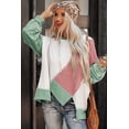 thumbnail image 5 of Women's Colorblock Stitching Irregular Hem Long Sleeve Top, 5 of 5