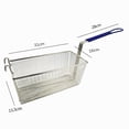 thumbnail image 3 of Deep Fry Baskets Potato Cooking Tool Food Presentation Strainer Colander Rectangle Table Serving Long Handle French Fries Basket for BBQ, 3 of 8
