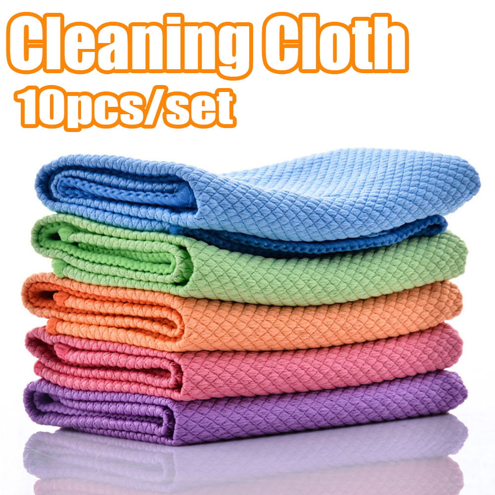 3PCS/Set Windows Glass Clean Cleaning Cloth Rag Microfiber Towels Washing Towel 