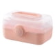 thumbnail image 2 of Inteprter Caja de almacenamiento de medicamentos hecha de PP, contenedor de botiquín de plástico resistente y duradero, fácil de usar Almacenamiento y organización del hogar rosa medio, 2 of 6
