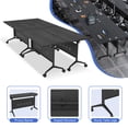 6PCS Conference Table with Wheels, 47.2“ Folding Conference Table, Flip ...